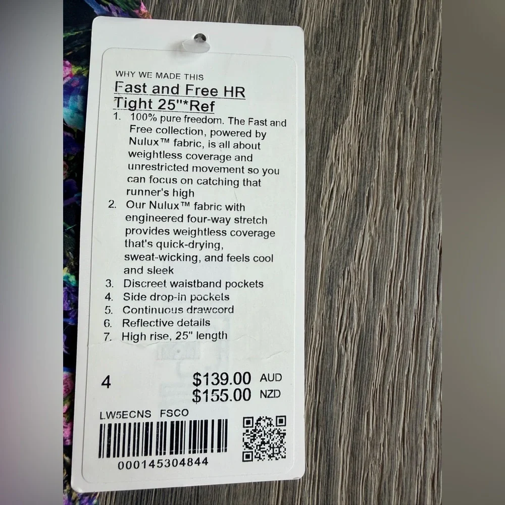 Lululemon Fast & Free 7/8 Tight  25